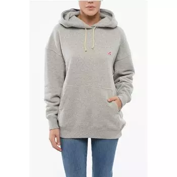 Хлопковая толстовка с капюшоном и накладным карманом Autry, Gray