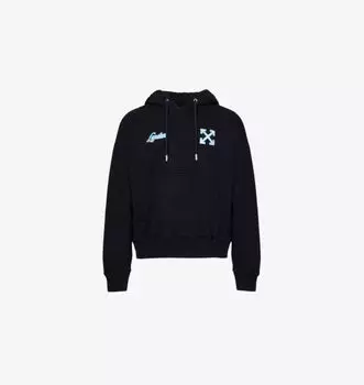 Хлопковая толстовка с капюшоном и вышитым логотипом. Off-White C/O Virgil Abloh, черный