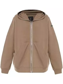 Хлопковая толстовка с капюшоном Moncler + Rick Owens, коричневый