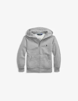 Хлопковая толстовка с капюшоном Polo Ralph Lauren, серый