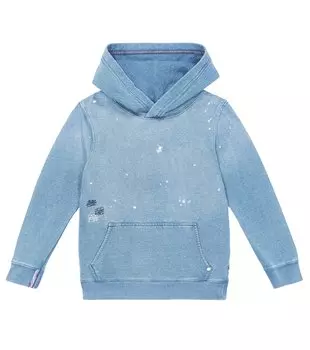 Хлопковая толстовка с капюшоном Scotch & Soda Kids, синий