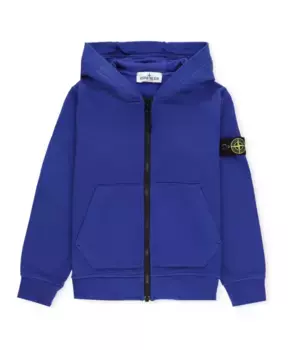 Хлопковая толстовка с капюшоном Stone Island, синий
