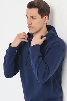 Хлопковая толстовка с капюшоном United Colors Of Benetton, синий