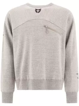 Хлопковая толстовка с круглым вырезом Human Made, серый