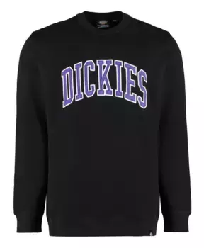 Хлопковая толстовка с круглым вырезом и ребристыми краями Dickies, черный