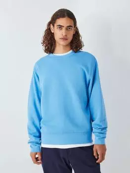 Хлопковая толстовка с круглым вырезом John Lewis ANYDAY, лишайник синий