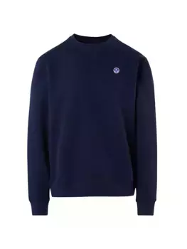 Хлопковая толстовка с круглым вырезом North Sails, темно-синий