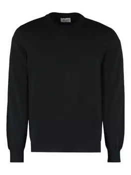 Хлопковая толстовка с круглым вырезом THE (Alphabet), черный