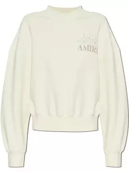 Хлопковая толстовка с логотипом AMIRI, белый