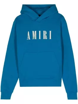 Хлопковая толстовка с логотипом AMIRI, синий