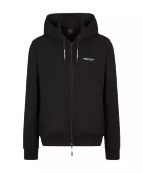 Хлопковая толстовка с логотипом Armani Exchange, черный
