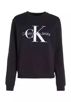 Хлопковая толстовка с логотипом для женщин Calvin Klein Jeans, цвет Beh Black