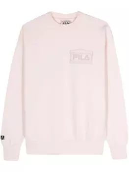 Хлопковая толстовка с логотипом Fila, розовый
