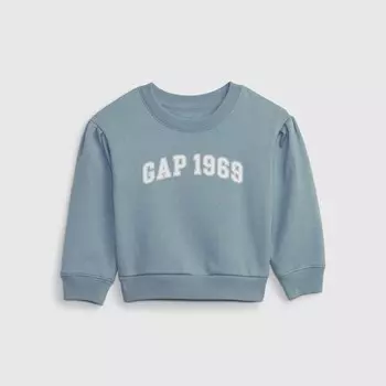 Хлопковая толстовка с логотипом Gap, голубой