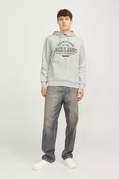 Хлопковая толстовка с логотипом Jack & Jones