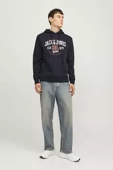 Хлопковая толстовка с логотипом Jack & Jones