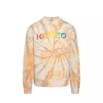 Хлопковая толстовка с логотипом Kenzo, оранжевый