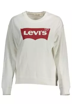 Хлопковая толстовка с логотипом Levis, белый