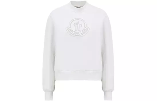 Хлопковая толстовка с логотипом Moncler, белый
