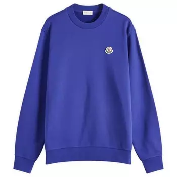 Хлопковая толстовка с логотипом Moncler, синий