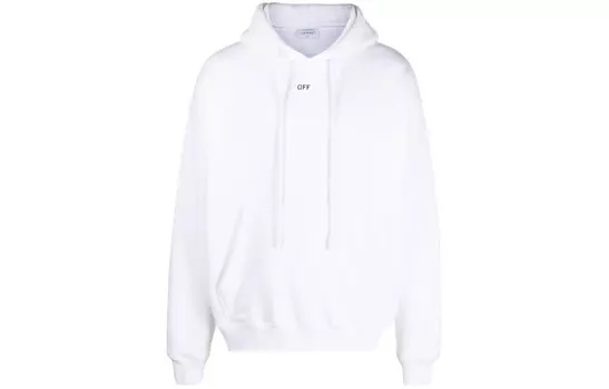 Хлопковая толстовка с логотипом Off-White, белый