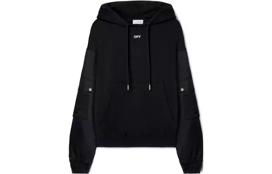 Хлопковая толстовка с логотипом Off-White, черный