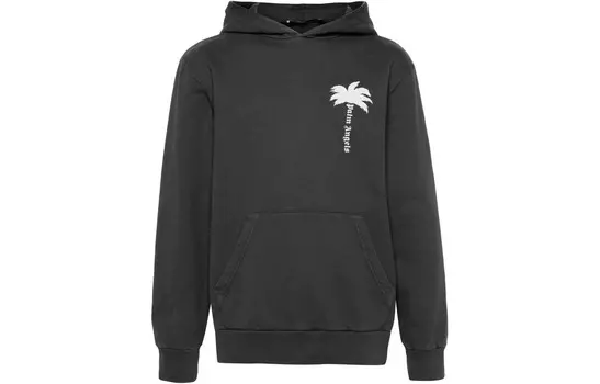 Хлопковая толстовка с логотипом Palm Angels, серый