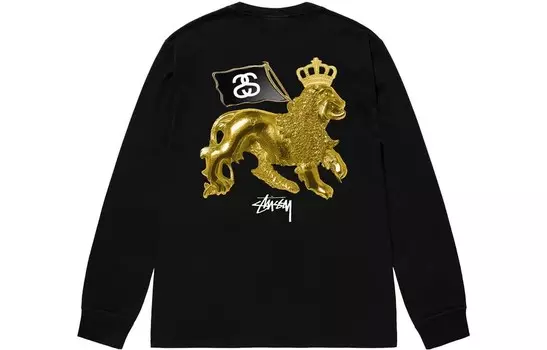Хлопковая толстовка с логотипом Stssy Stussy, оранжевый
