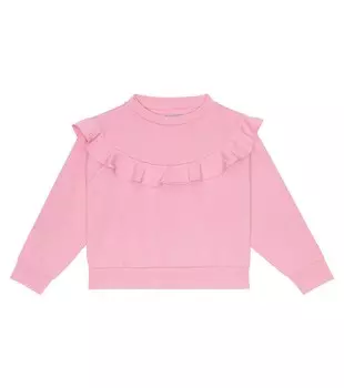 Хлопковая толстовка с оборками Il Gufo, розовый