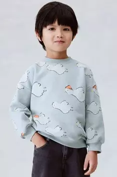 Хлопковая толстовка с принтом H&M, мультиколор