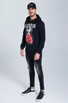 Хлопковая толстовка с принтом Jeremy Meeks, черный