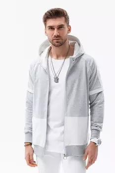 Хлопковая толстовка с пуговицами Ombre, белый