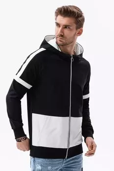 Хлопковая толстовка с пуговицами Ombre, черный