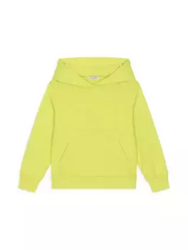 Хлопковая толстовка с тиснением Little Kid's & Kid's Dolce&Gabbana, цвет green acid