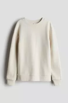 Хлопковая толстовка с вафельной структурой H&M, бежевый