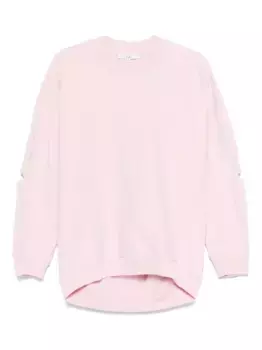 Хлопковая толстовка с вырезами Tibi, розовый
