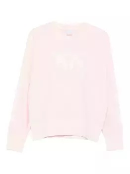 Хлопковая толстовка с вышитым логотипом PINKO, розовый