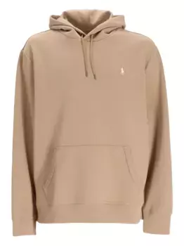 Хлопковая толстовка с вышитым логотипом POLO RALPH LAUREN, коричневый