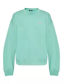 Хлопковая толстовка с вышитым логотипом Versace, зеленый