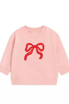 Хлопковая толстовка с вышивкой Arket, розовый