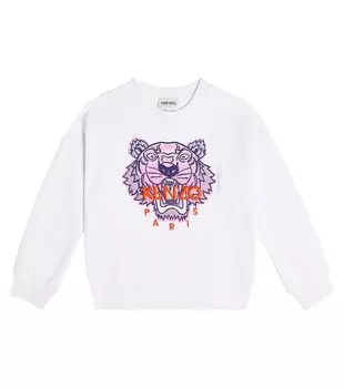 Хлопковая толстовка с вышивкой Kenzo, белый