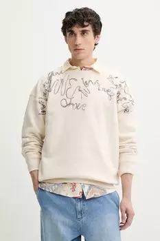Хлопковая толстовка SEAN Desigual, бежевый