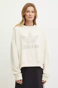 Хлопковая толстовка SNAKE CREW Adidas Originals, бежевый