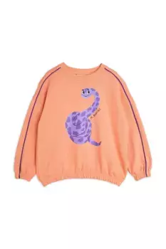 Хлопковая толстовка со змеей для мальчика/девочки Mini Rodini, розовый