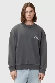 Хлопковая толстовка SOLEIL Allsaints, серый