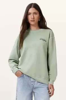 Хлопковая толстовка SOLEIL Allsaints, зеленый