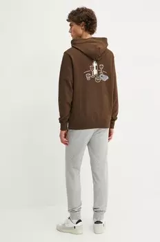 Хлопковая толстовка Solid, коричневый