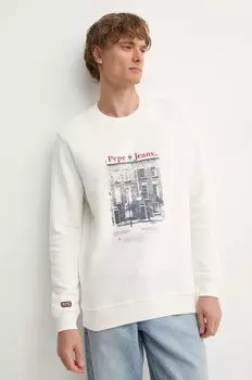 Хлопковая толстовка SOREN CREW Pepe Jeans, бежевый