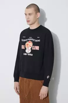 Хлопковая толстовка Special Flavour Crewneck Icecream, черный