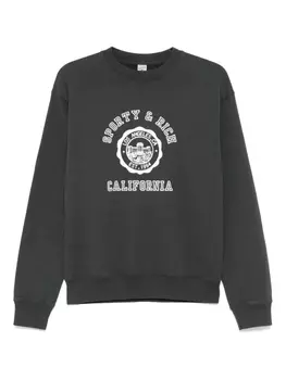 Хлопковая толстовка Sporty & Rich, черный